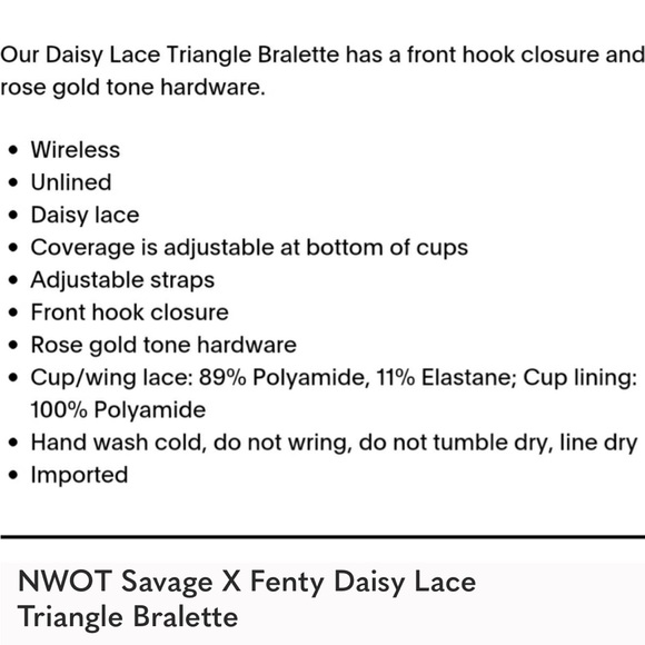 Savage X Fenty Black Caviar Geo Daisy Bralette & Lace String Medallion Thong Set - Picture 7 of 16